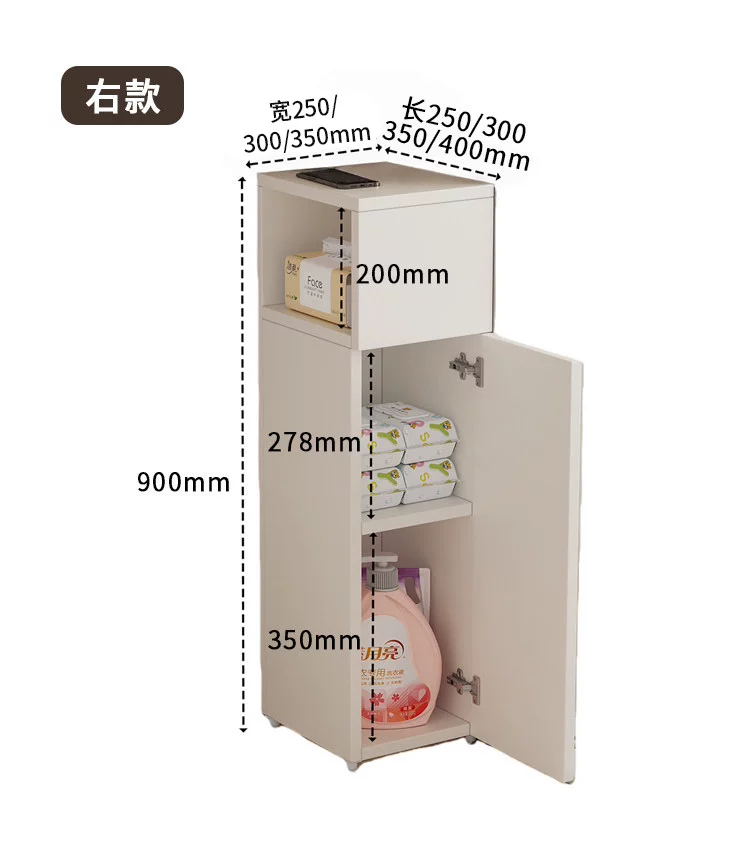 浴室边柜化妆室铝合金收纳柜半墙收纳柜隔断干事分离高柜边柜立柜