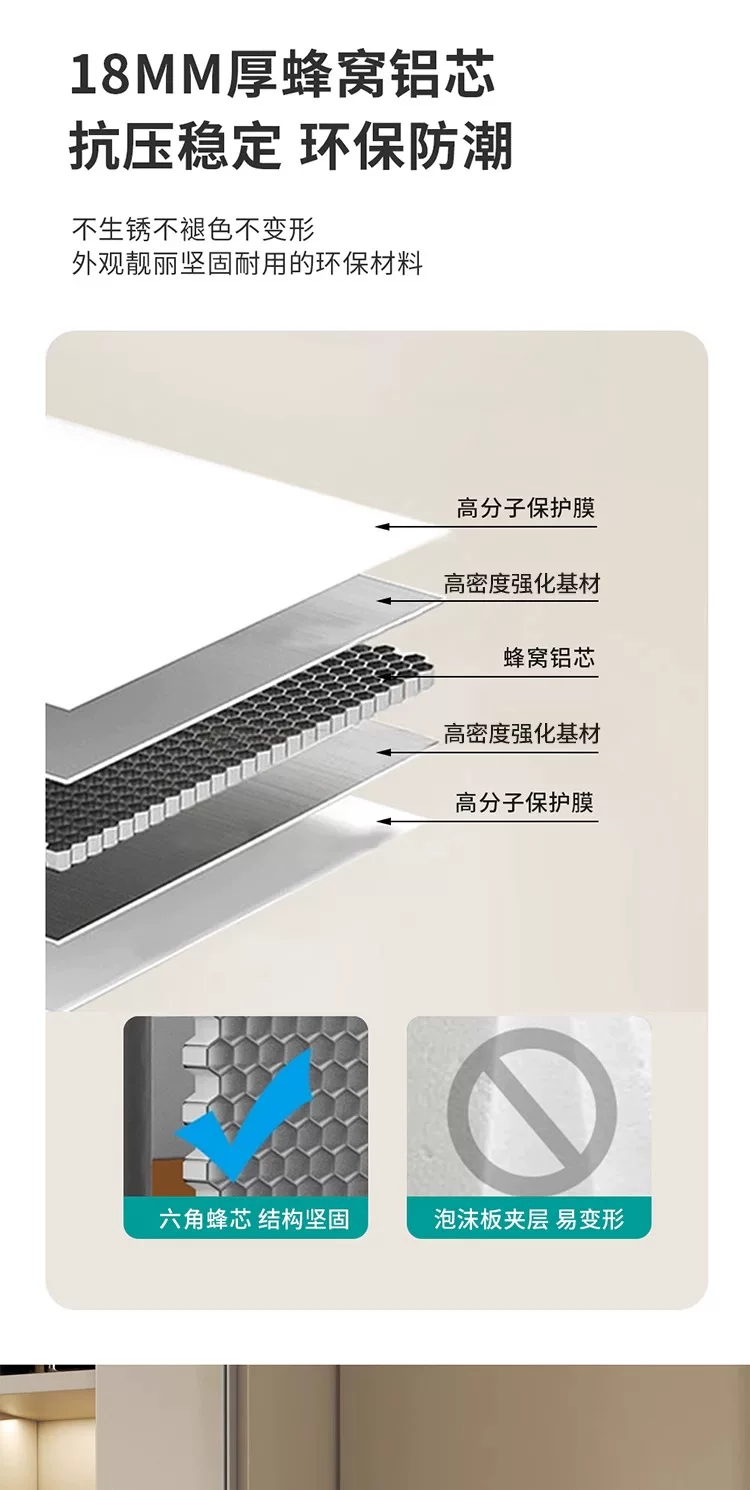 蜂窝铝浴室边角柜夹缝收纳防水防潮化妆室置物柜
