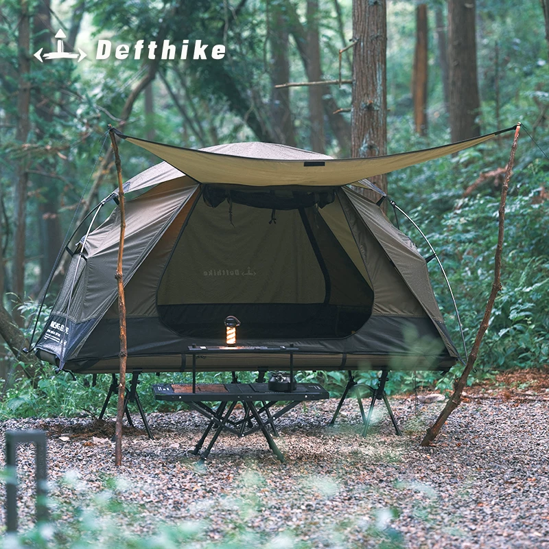 Difeike Oasis Integrated Tent Plus Camping Outdoor Portable Single Off Ground Tent Lightweight Tent