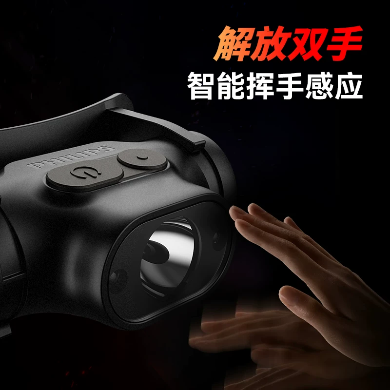 Philips Induction Headlamp Fishing Special Strong Night Fishing Headwear Charging Ultra Bright Illumination Long Range Flashlight