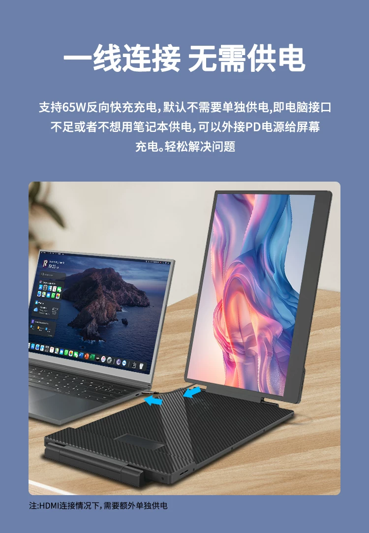 LAPTOMO notebook expansion screen dual screen convenient display triple screen folding expansion computer with multiple secondary screens