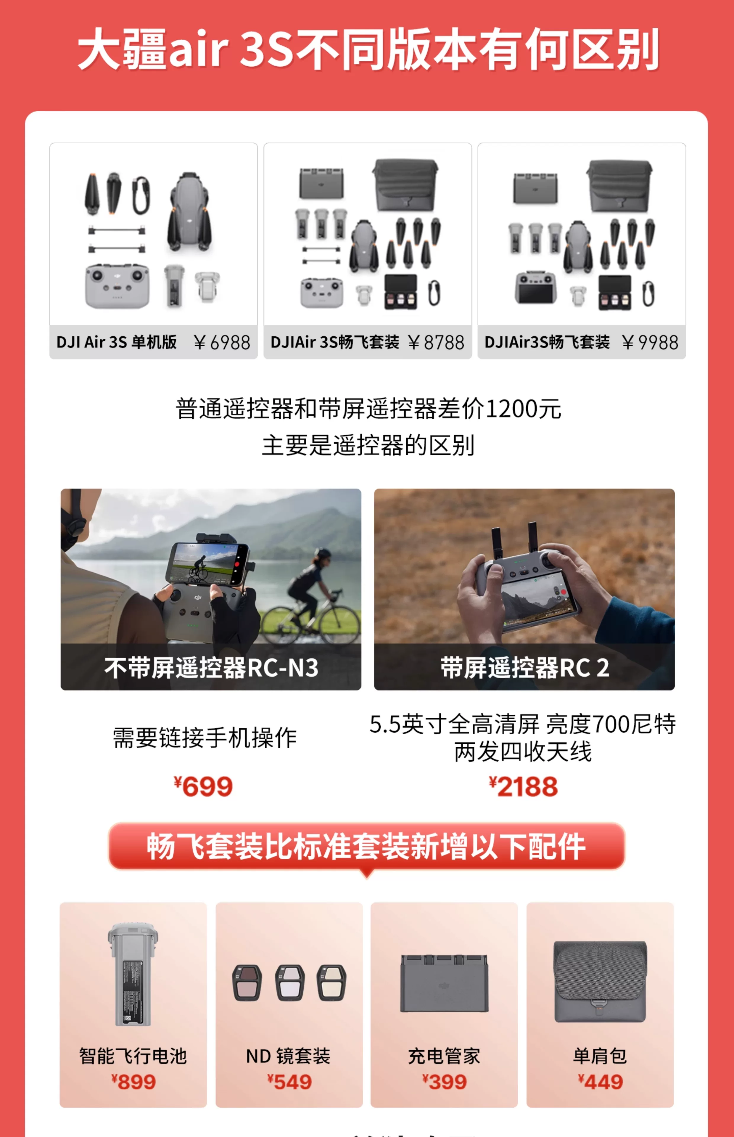 DJI Air 3S drone dual camera flagship travel photography omnidirectional obstacle avoidance aircraft single machine official configuration ant photography genuine DJI air3s