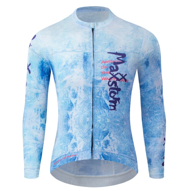 Maxxstorm Racing Mastone Retro Graffiti Breathable Cycling Short Sleeves Tight Fit Slimming Cycling Clothing Equipment