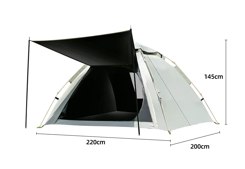 Oufuti tent, outdoor overnight, black glue, sunscreen, rainstorm proof, thickened camping equipment, full set of automatic quick opening tent
