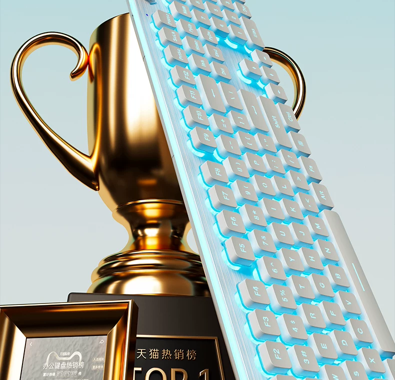 Silent keyboard, wired desktop computer, universal laptop, female office game, e-sports specific mouse set