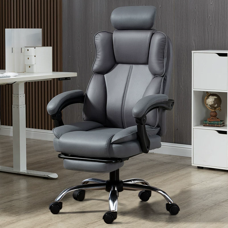 Ergonomic computer chair that can be raised and lowered, office chair that is comfortable for prolonged sitting, backrest chair, Dole Dule brand leather chair with foot pedals