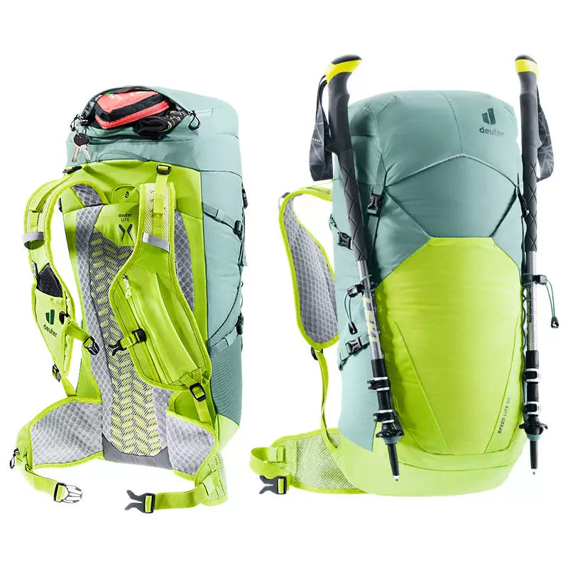 60 % с момента немецкого Deuter Ultra -Продолжительный пешеходной рюкзак рюкзак с дортированным на открытом воздухе Speed ​​Lite самка