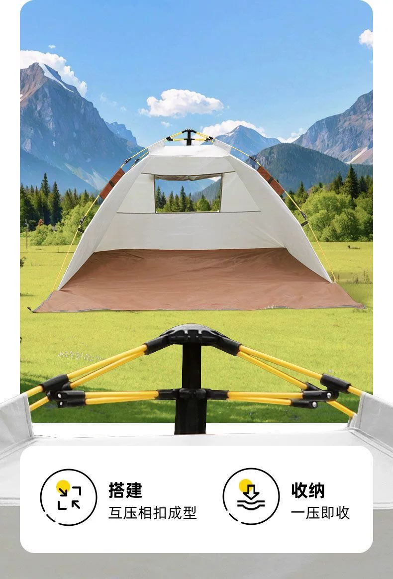 Fully automatic outdoor beach tent for 3-4 people for outdoor fishing, camping, rain protection, sun protection, park outings, portable folding