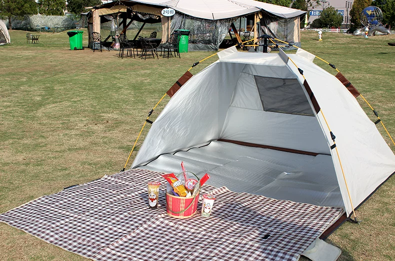 Fully automatic outdoor beach tent for 3-4 people for outdoor fishing, camping, rain protection, sun protection, park outings, portable folding