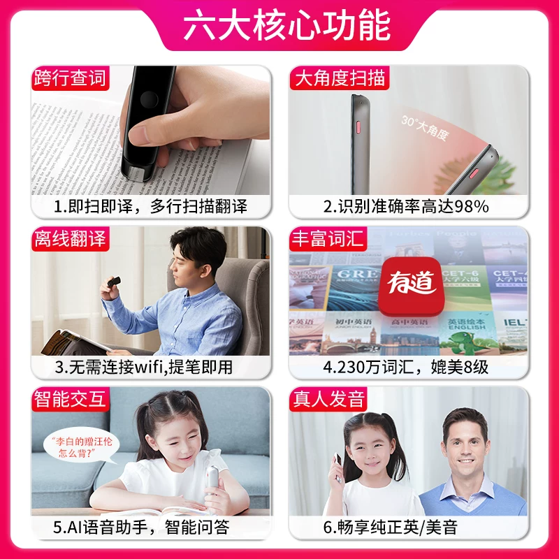 [Новый продукт-профессиональный издание 16G] Netease Youdao Dao Dao Daodong Pen 2.0 Перевод PENTION CINKIN