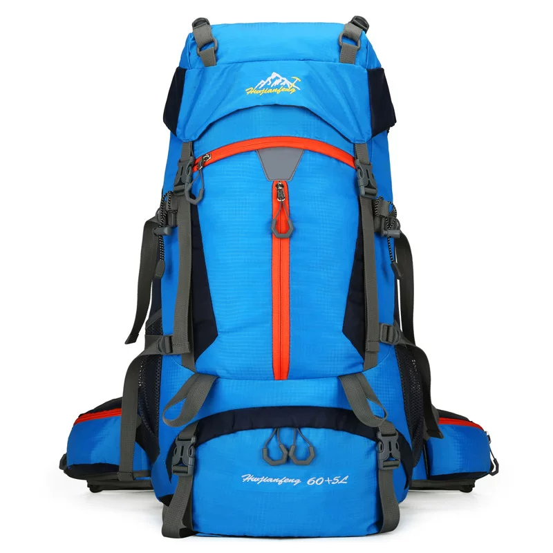 60+5L Professional Outdoor Mountaineering Large Capacity Lightweight Travel Hiking Backpack Waterproof Camping Backpack