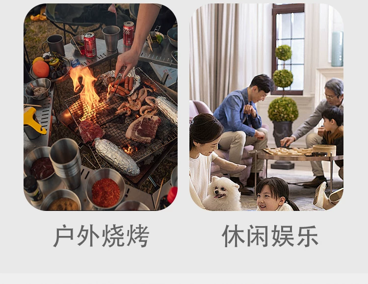 带彩图加厚不锈钢转盘圆桌家用吃饭餐桌商用圆桌电磁炉火锅折叠桌
