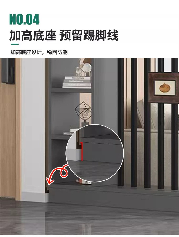 Floor to ceiling screen partition, foyer cabinet, living room, new home style, creative Chinese style, front door decoration, screen cabinet