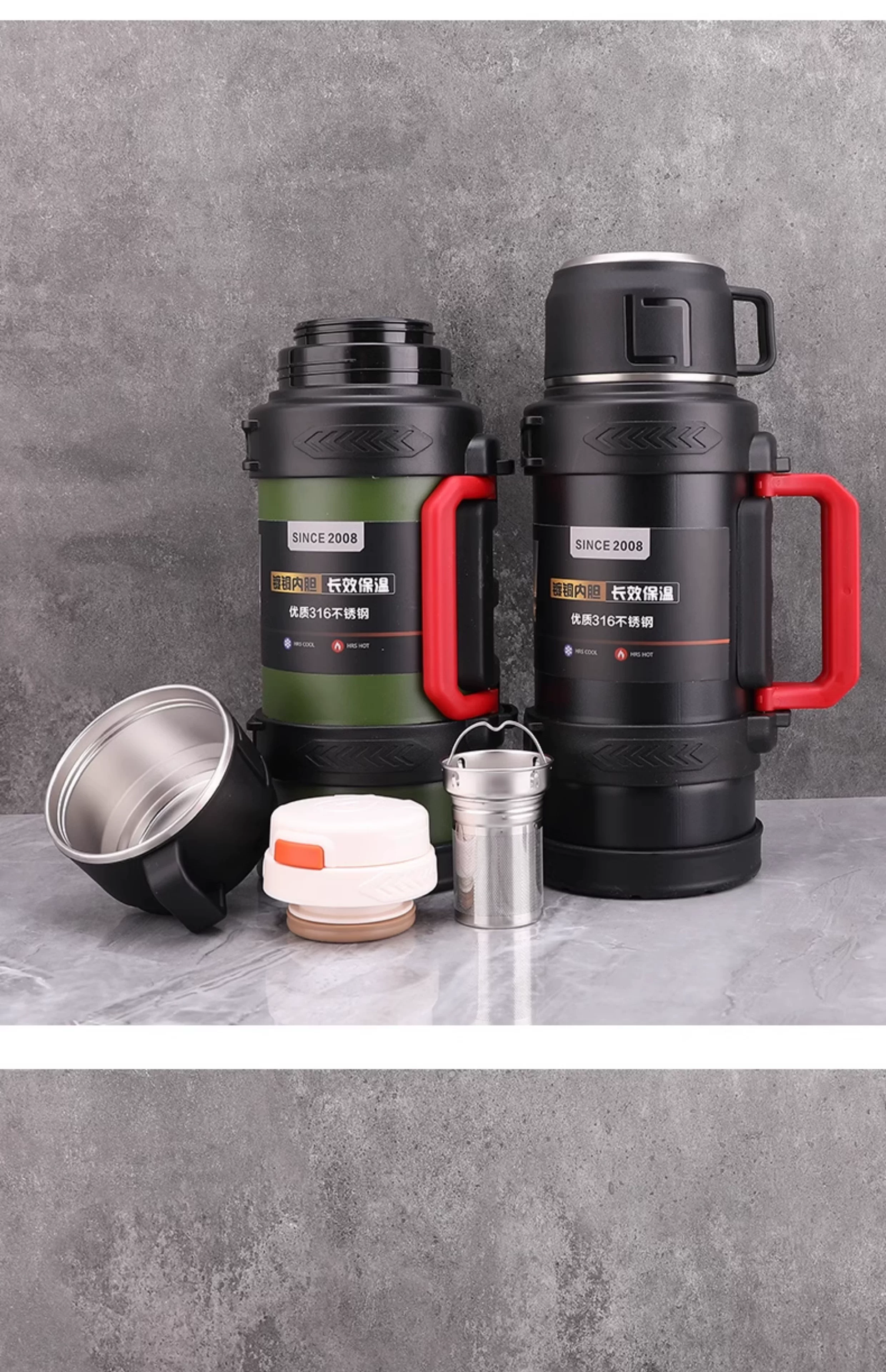 Insulated cup with a large capacity of 5000ml, portable outdoor household hot water bottle, authentic kettle, car water cup