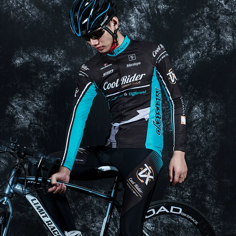 Cycling Clothes Summer Spring and Autumn Long Sleeve Men's Set Mountaineering Bike Clothing Bicycle Clothes Road Bike Equipment Complete Set
