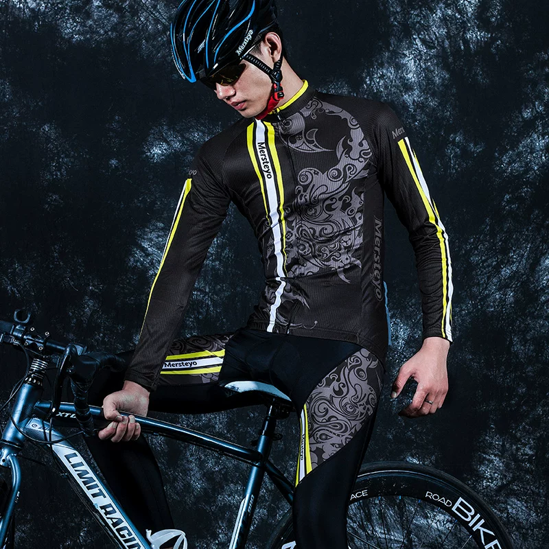 Cycling Clothes Summer Spring and Autumn Long Sleeve Men's Set Mountaineering Bike Clothing Bicycle Clothes Road Bike Equipment Complete Set