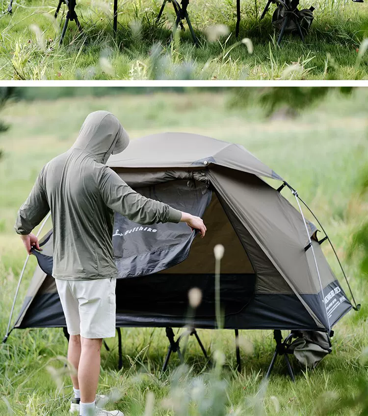 Difeike Oasis integrated account, exquisite marching bed tent, off ground tent, portable waterproof single person fishing tent