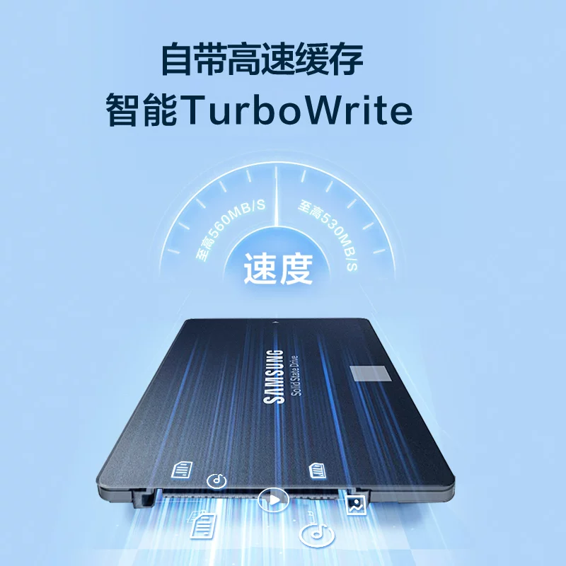 Твердотельный накопитель Samsung 870 EVO 1 ТБ, ноутбук, настольный компьютер, 2,5-дюймовый твердотельный накопитель с интерфейсом SATA