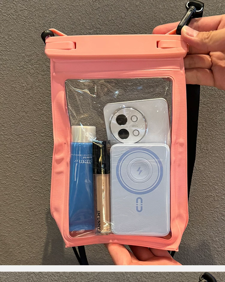 Large capacity waterproof phone bag with touch screen, photo crossbody bag, beach swimming and diving sealing cover, drifting equipment