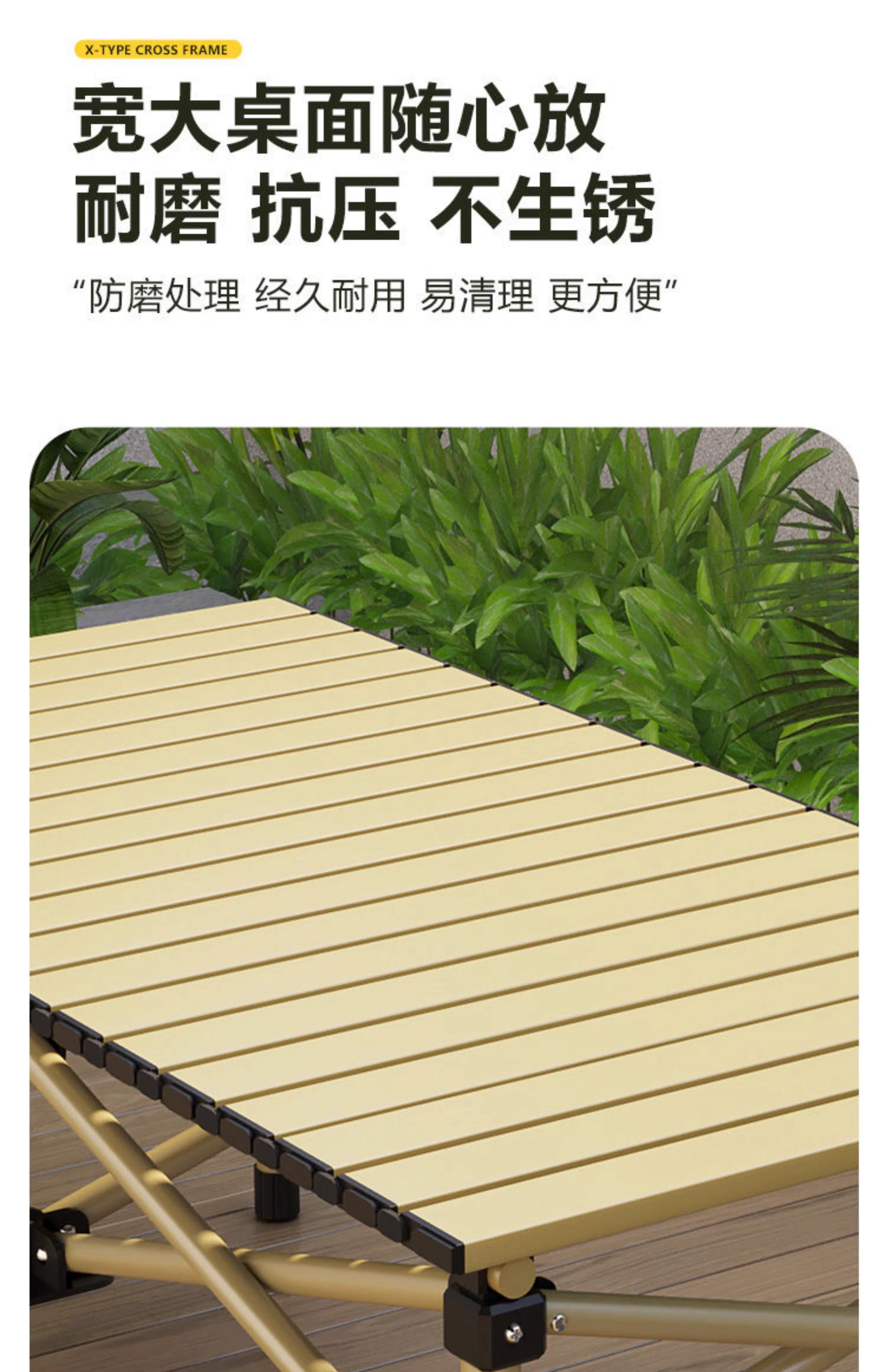 Outdoor Folding Table and Chair Camping Picnic Storage Portable Five Piece Set Multi purpose Family Lazy Table and Chair Folding Table