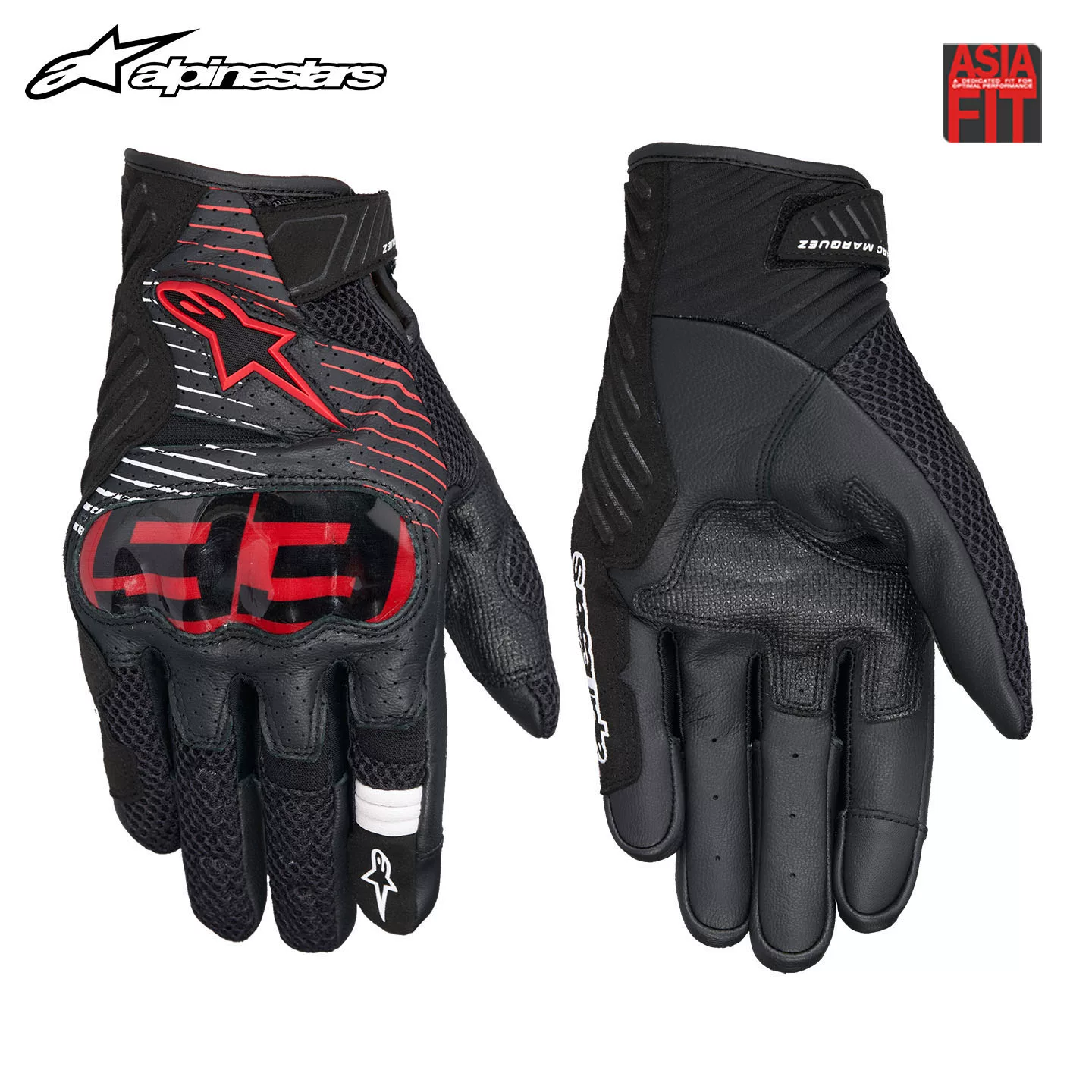 ALPINESTARS summer motorcycle rider gloves SMX-1 v2 leather split finger short protective riding gloves