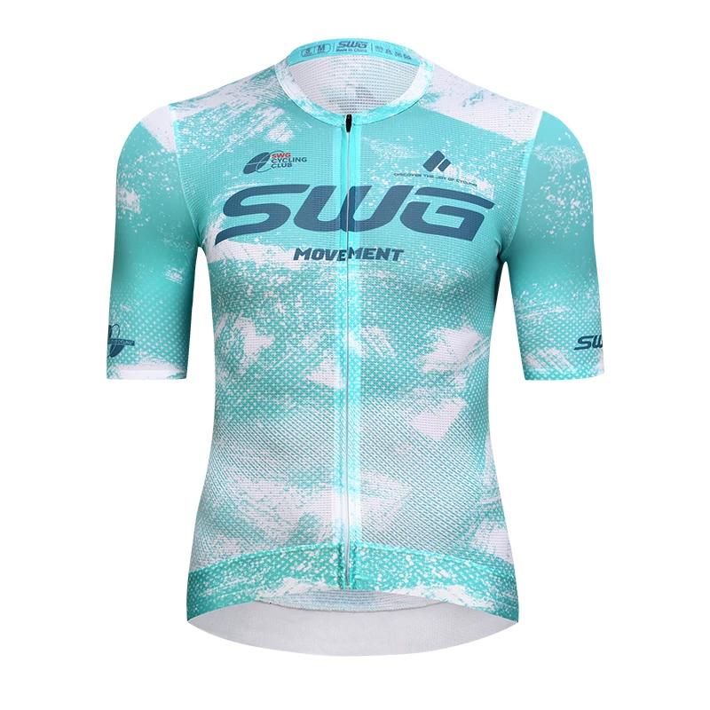 SWG Mingsheng exclusive summer short sleeved cycling suit for men, breathable and quick drying road cycling professional cycling suit