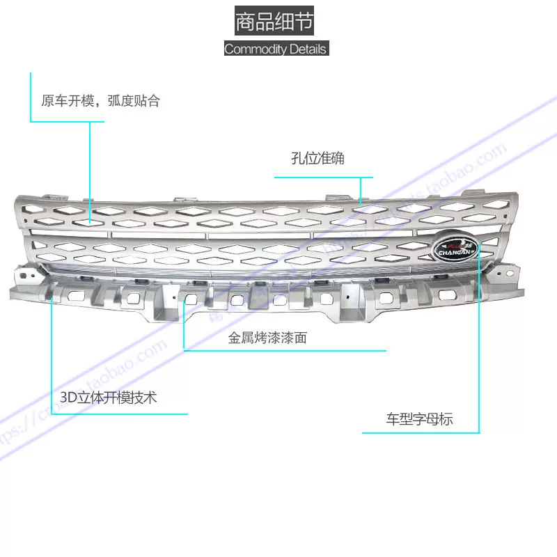 Применимо к Changan CS35Plus Central Net Modification CS35PLUS Central Net Land Rover Модель Центральной сетевой модификация передней части