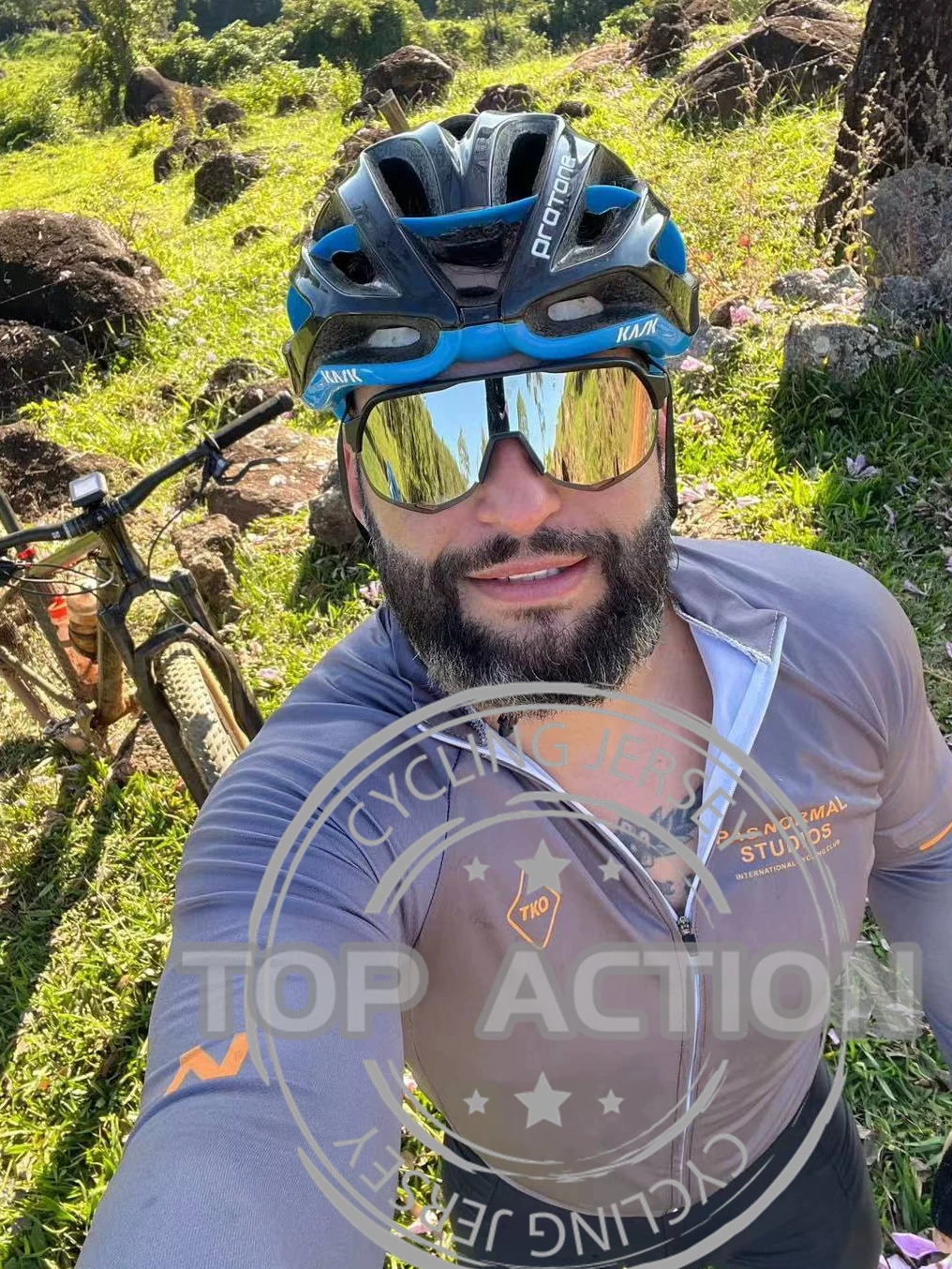 PAS春秋骑行服长袖男套装速干登山车服装自行车衣服公路车骑行裤