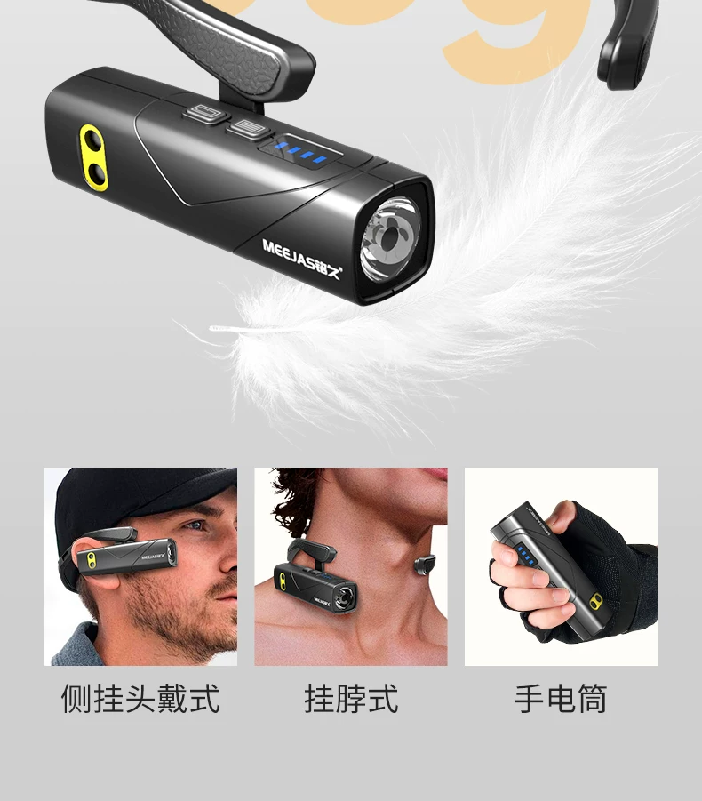 Mingjiu 2025 New Headlights with Strong Light Charging and Ultra Bright Night Fishing Special Outdoor Mountaineering Ear Head Mounted Lighting
