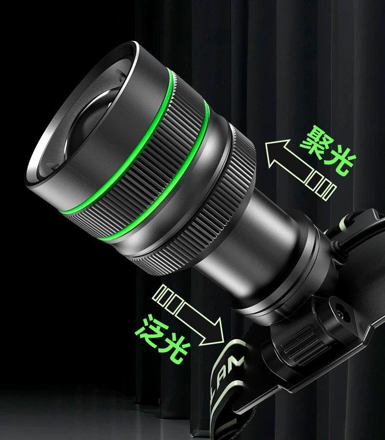 Mingjiu headlamp 2026 new strong light ultra bright head mounted outdoor hiking and fishing sensing ultra long endurance lighting lamp