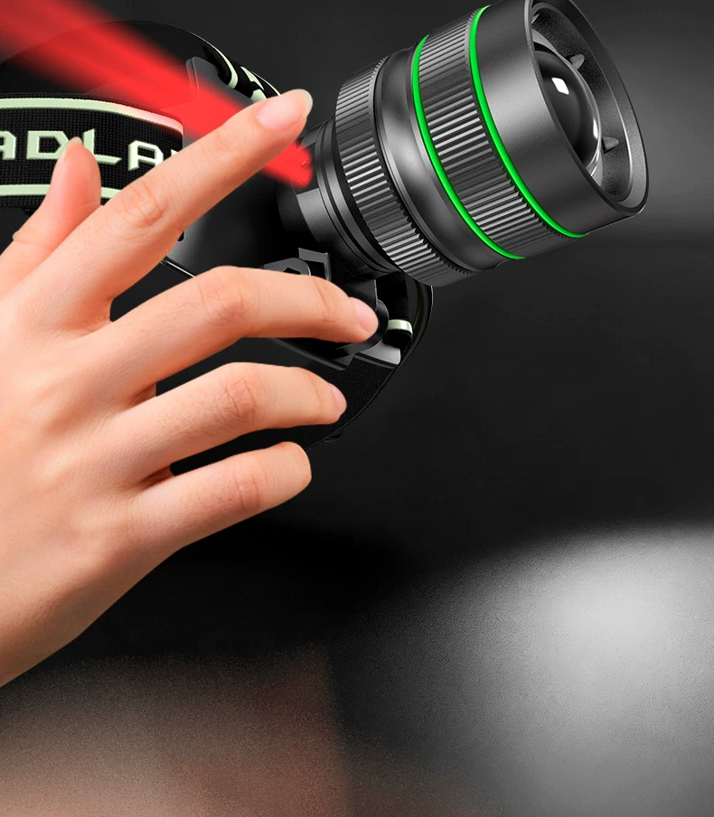 Mingjiu headlamp 2026 new strong light ultra bright head mounted outdoor hiking and fishing sensing ultra long endurance lighting lamp