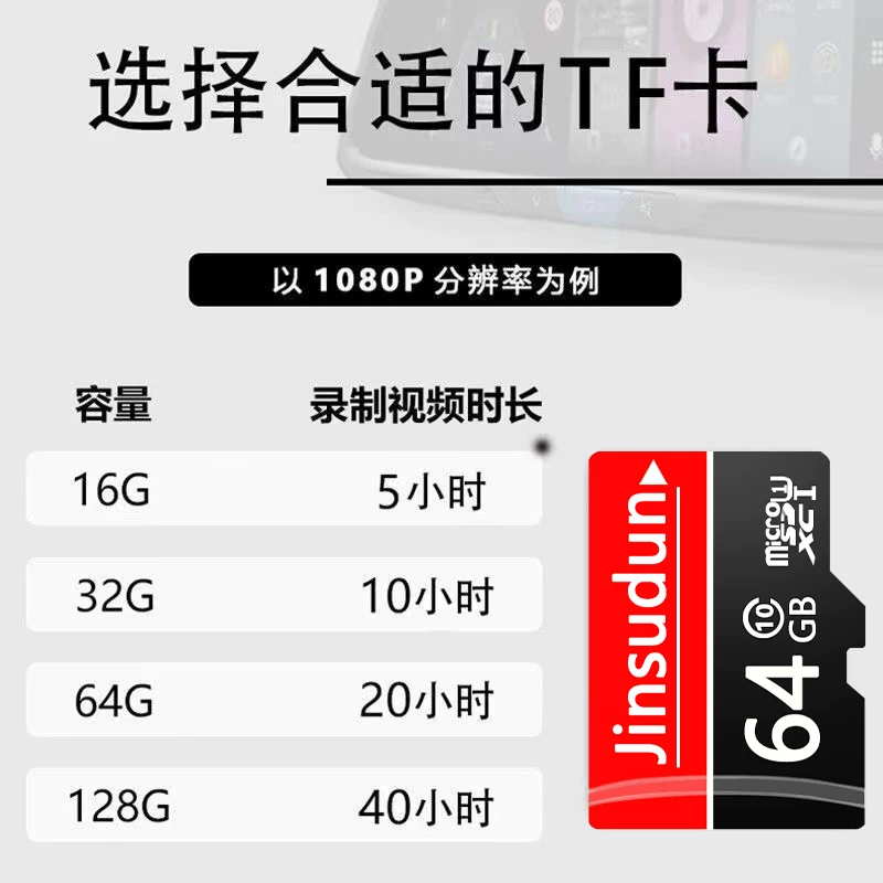 Home surveillance camera memory dedicated card 128g high-speed storage 64gtf card FAT32 format SD card storage