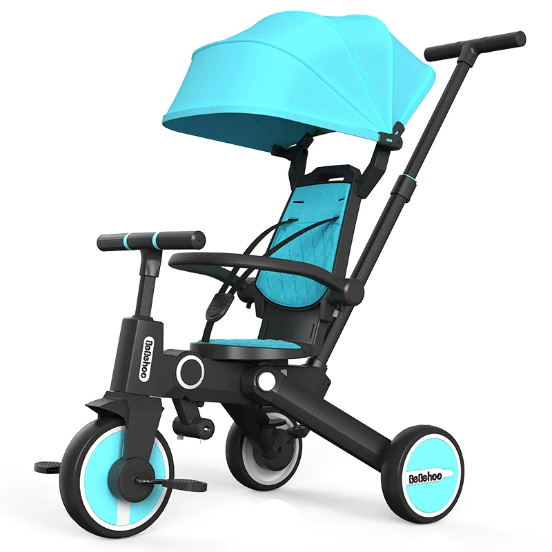 Bebeihoo baby tricycle children's bicycle 1-6 years old walking tool lightweight folding two-way baby stroller