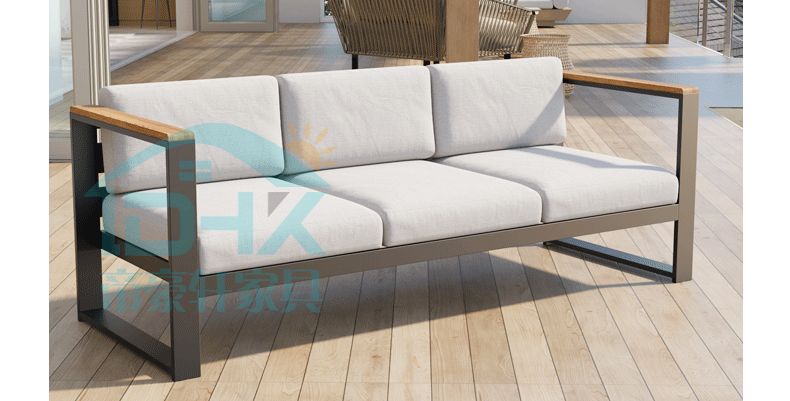 Outdoor Sofa, Courtyard Garden, Outdoor Aluminum Alloy Outdoor Tea Table Combination, Balcony, Leisure, Waterproof, Sunscreen, Rattan Weaving