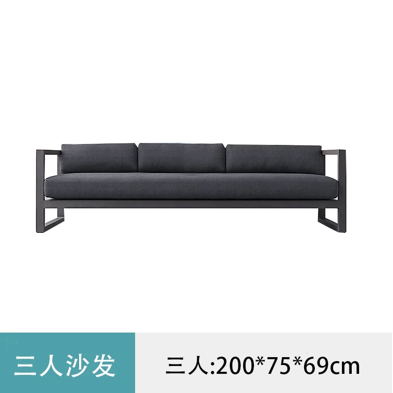 Outdoor Sofa, Courtyard Garden, Outdoor Aluminum Alloy Outdoor Tea Table Combination, Balcony, Leisure, Waterproof, Sunscreen, Rattan Weaving