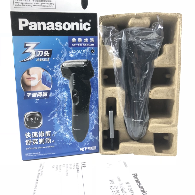 Электробритва Panasonic ES-SL10, моющаяся для всего тела, с тремя головками для сухого и влажного бритья, сухая аккумуляторная бритва с двумя бритвами