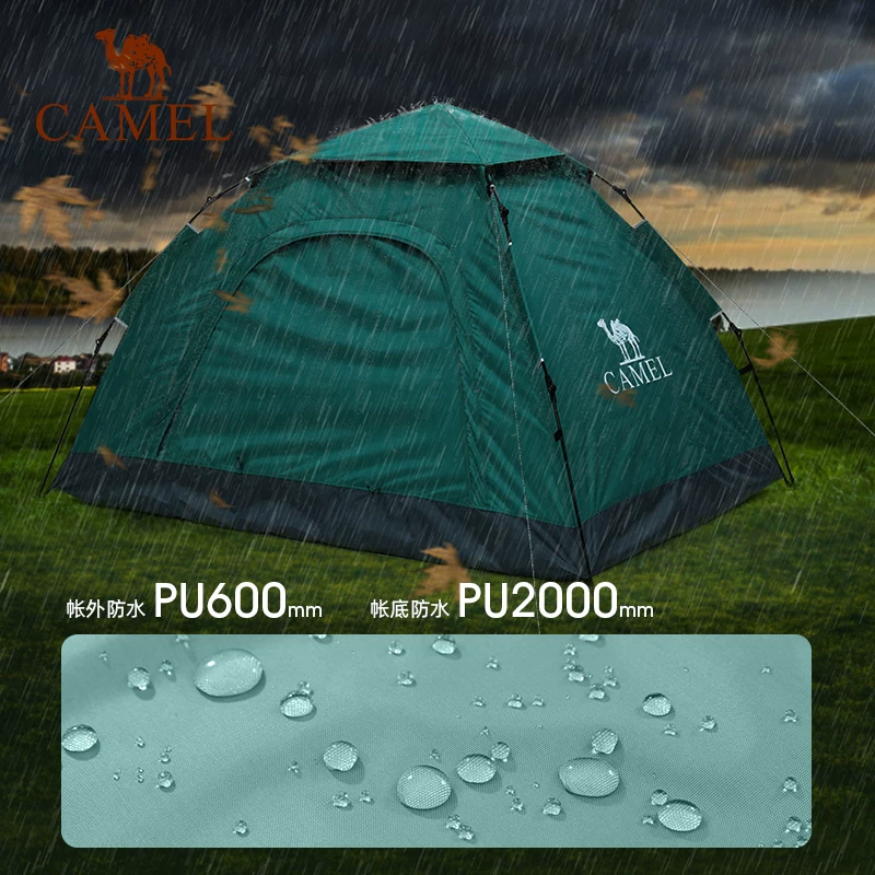 Camel Outdoor Tent Portable Foldable Automatic Quick Open Silver Glue Sunscreen and Rainproof Park Picnic Camping Equipment