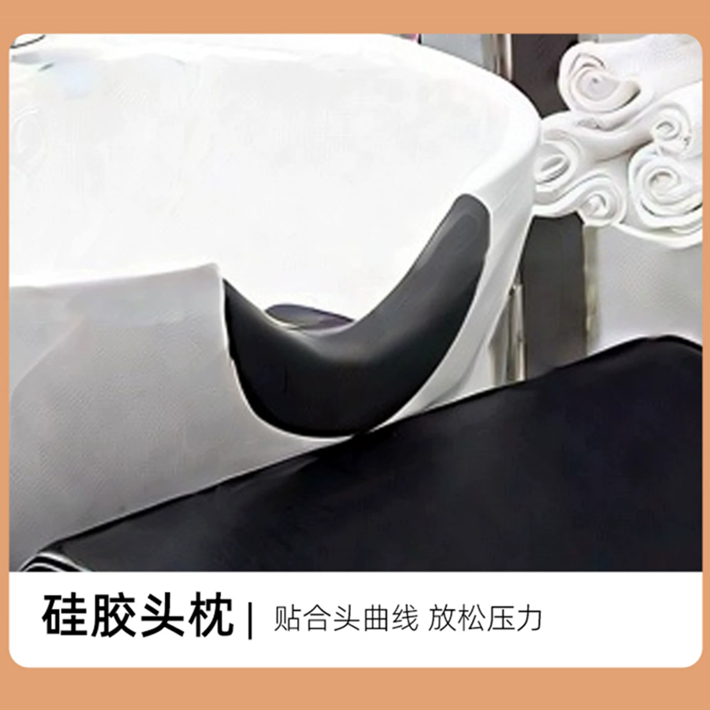 New hair washing bed, hair salon exclusive semi reclining large ceramic basin with foot pedals, high-end modern hair washing and hairdressing lounge chair