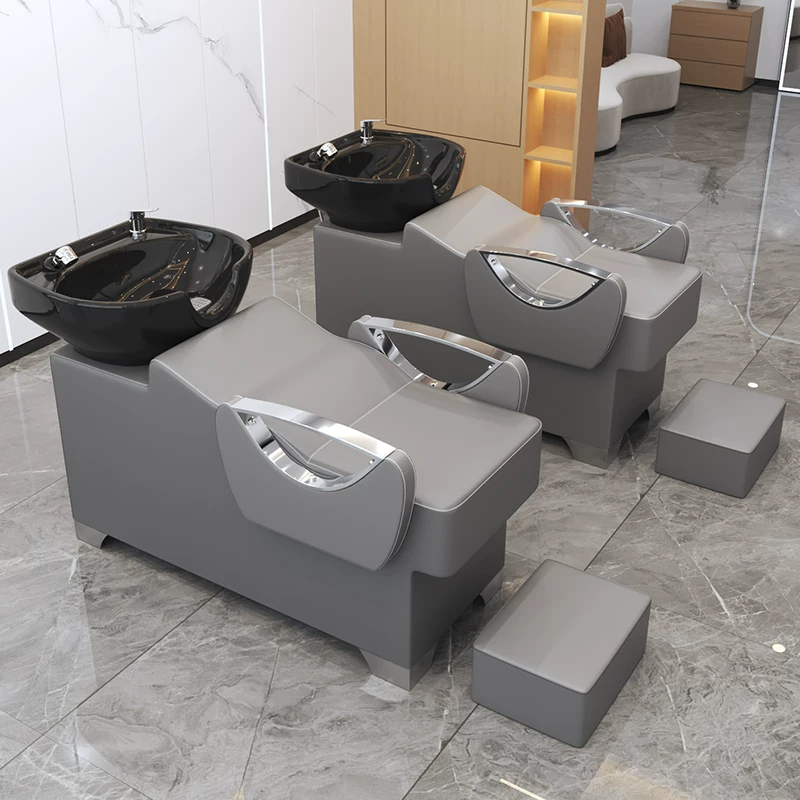 Free shipping hair salon special flushing bed manufacturer direct sales hair salon shampoo bed new semi lying shampoo bed