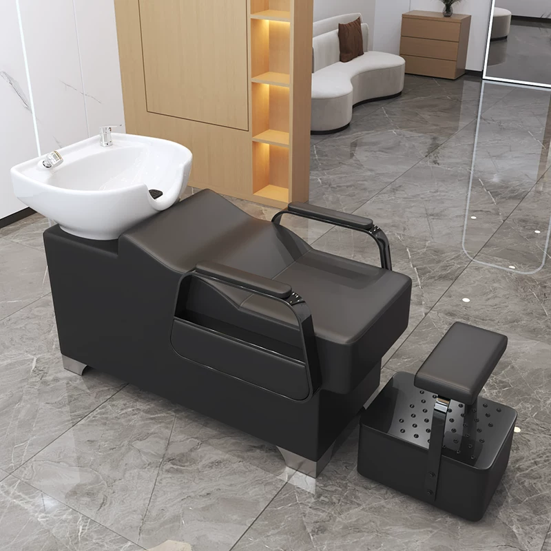 Free shipping hair salon special flushing bed manufacturer direct sales hair salon shampoo bed new semi lying shampoo bed