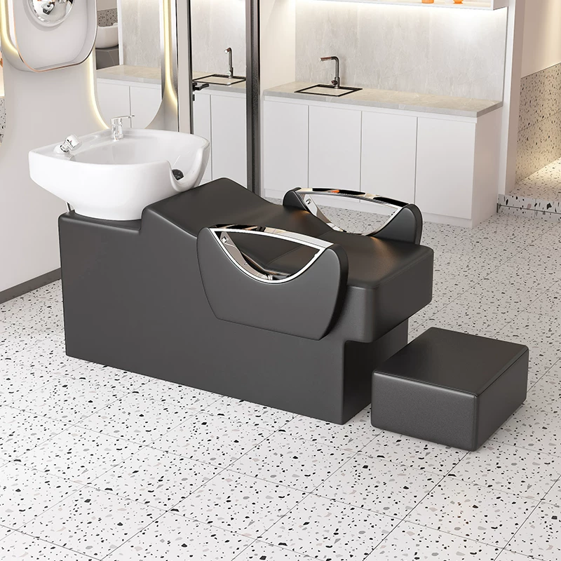 Free shipping hair salon special flushing bed manufacturer direct sales hair salon shampoo bed new semi lying shampoo bed