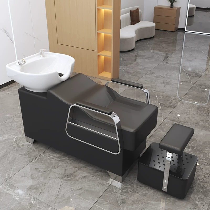 Free shipping hair salon special flushing bed manufacturer direct sales hair salon shampoo bed new semi lying shampoo bed