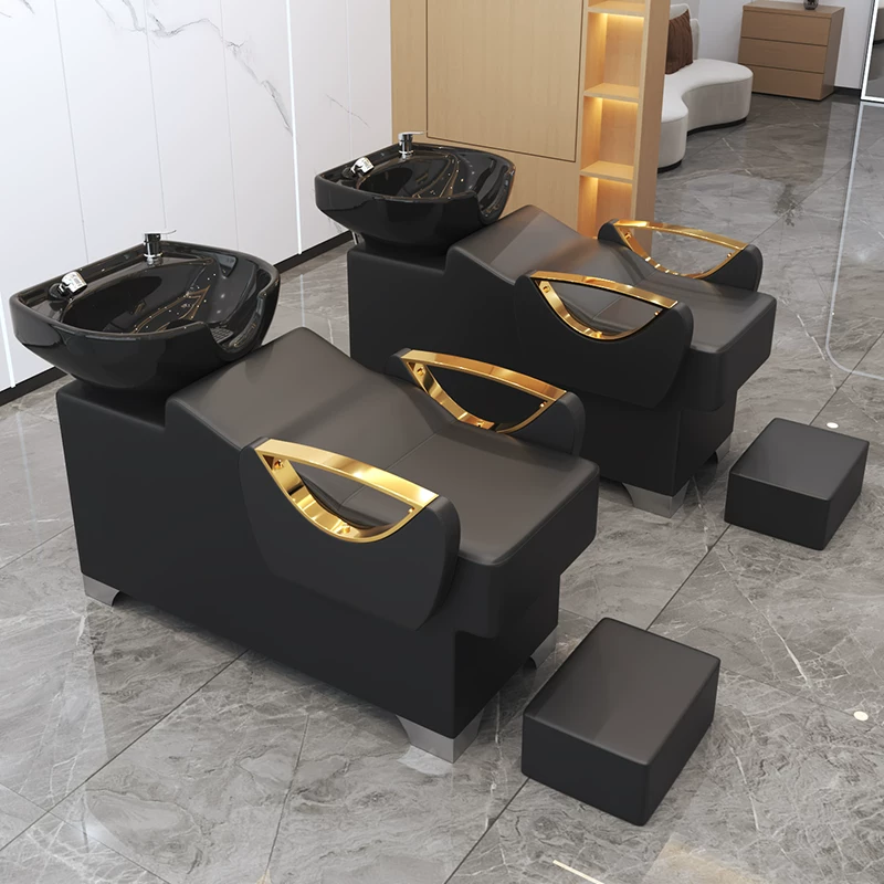 Free shipping hair salon special flushing bed manufacturer direct sales hair salon shampoo bed new semi lying shampoo bed