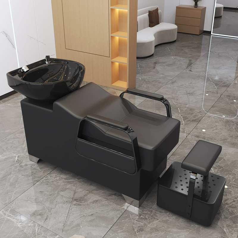 Free shipping hair salon special flushing bed manufacturer direct sales hair salon shampoo bed new semi lying shampoo bed