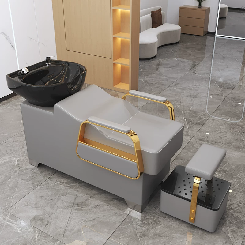 Free shipping hair salon special flushing bed manufacturer direct sales hair salon shampoo bed new semi lying shampoo bed