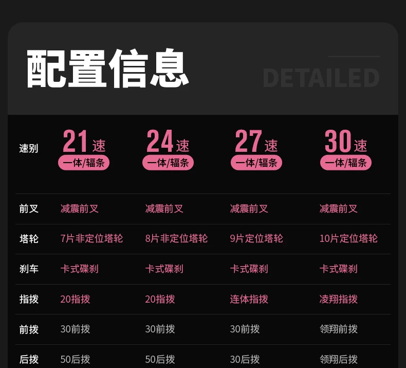 Mountaineering Bike Adult Female Variable Speed Youth Highway Campus Shock Absorber Bike 24 inch Male Junior High School Student
