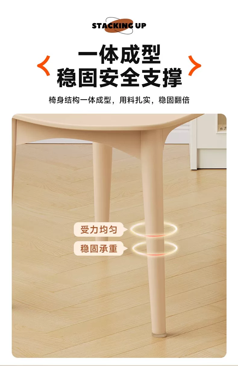Backrest dining chairs, modern, simple, thickened, comfortable for long-term sitting, plastic chairs, popular Nordic internet celebrities, commercial dining tables, chairs