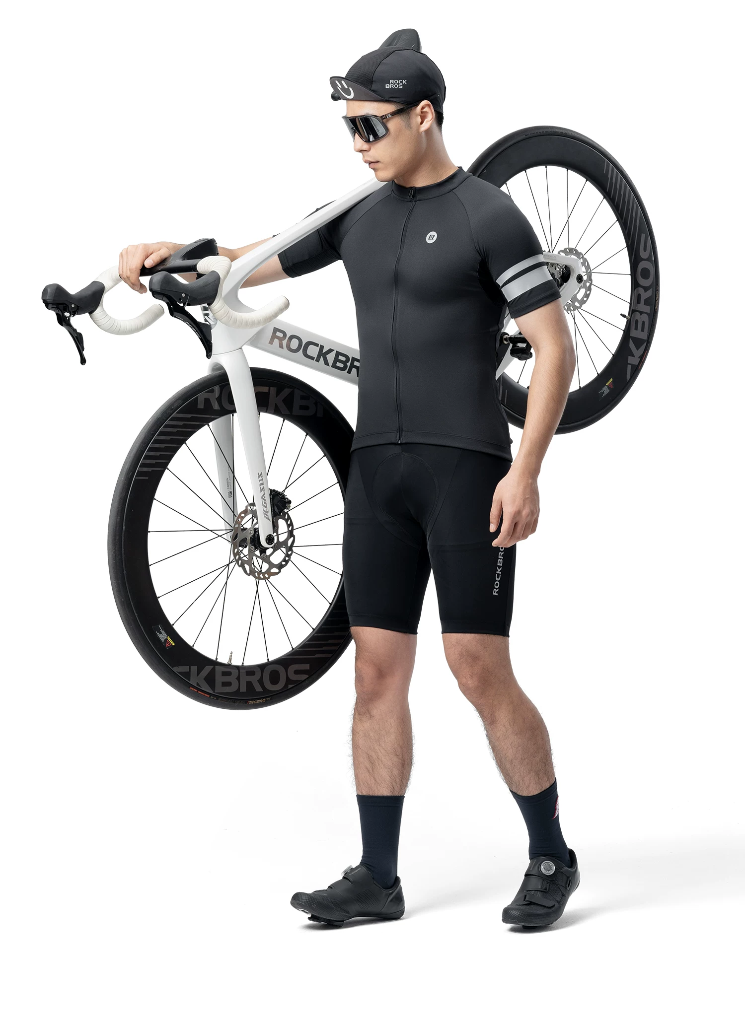 Rock Brothers Summer Short sleeved Shorts Men's and Women's Highway Mountain Bike Clothes ROCKBROS YKK Zipper Professional Cycling Equipment