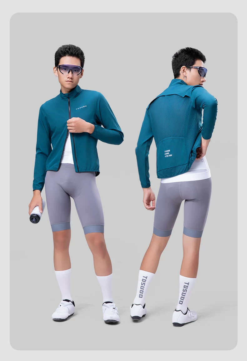 Captain Tas's spring and summer cycling clothes are windproof, waterproof, long sleeved, breathable, road bike riding windbreakers, jackets for men and women