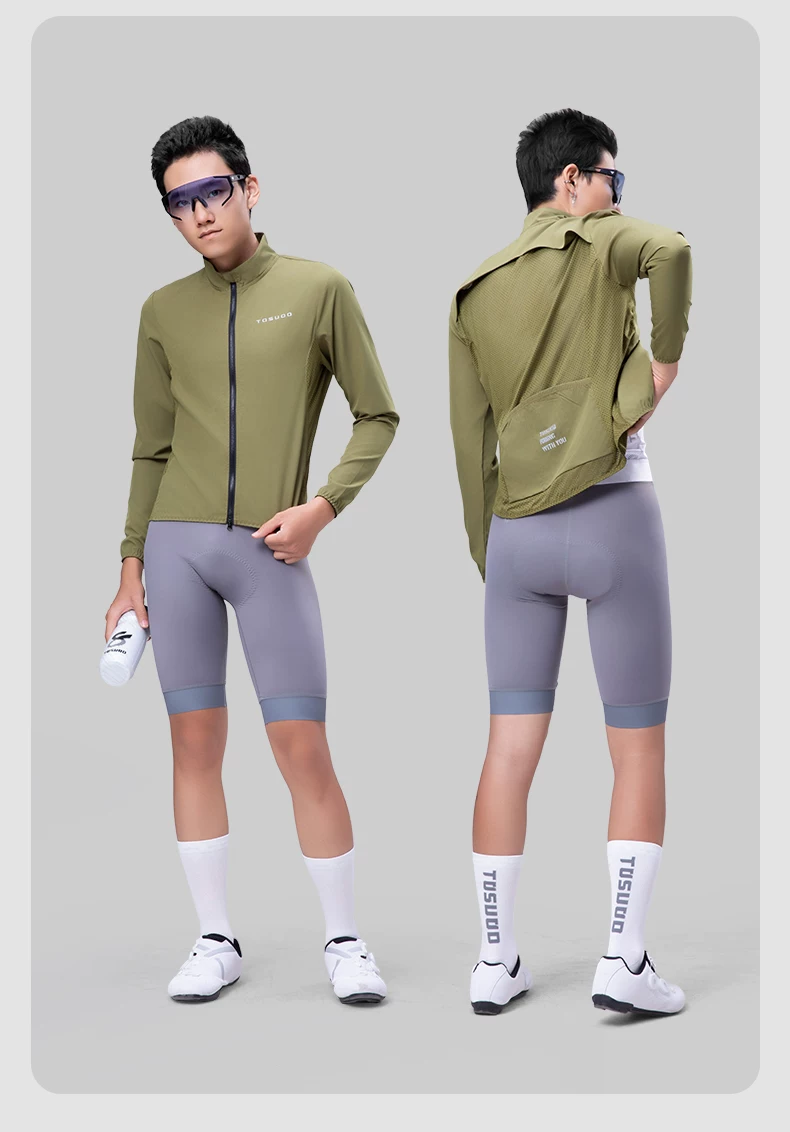 Captain Tas's spring and summer cycling clothes are windproof, waterproof, long sleeved, breathable, road bike riding windbreakers, jackets for men and women